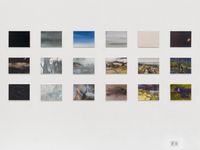 Landschaftsblock H, 2016, 130 X 345 cm, Öl und Acryl auf Lwd.
